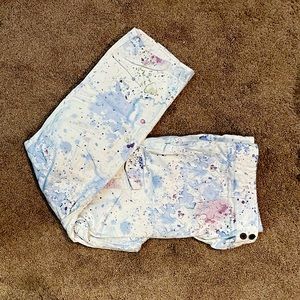 Paint splatter white jeans. Anthropologie Jeans. Size 32.